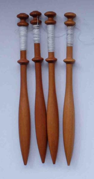 Set 4 Klöppel mit doppeltem Kopf ca 11,6 cm lang