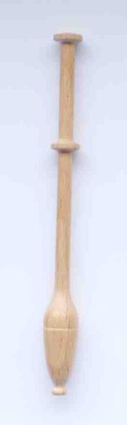 Feiner flandrischer Klöppel ca 9,6 cm lang helles Holz