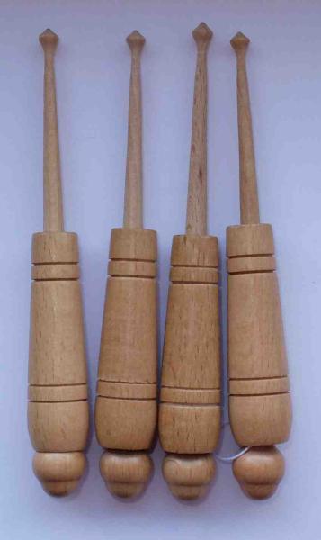 Set 4 Hülsenklöppel ca 13,5 cm lang