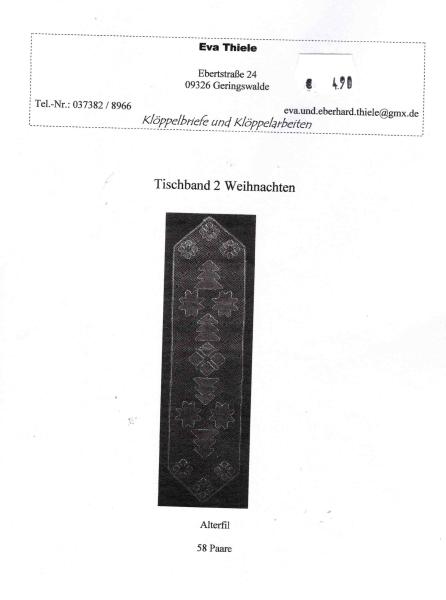 KB Tischband 2 Weihnachten von Eva Thiele