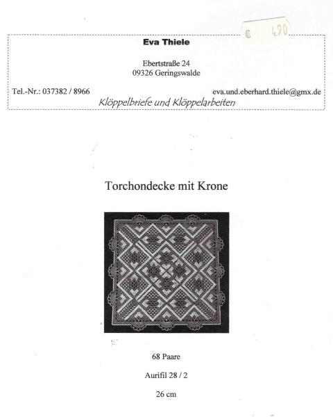 KB Torchondecke mit Krone von Eva Thiele