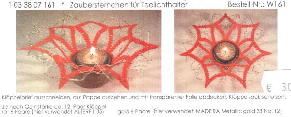 Zaubersternchen für Teelichthalter  W161 von Ina Meinhold