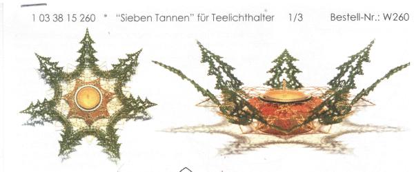 Sieben Tannen  für Teelichthalter  W260 von Ina Meinhold