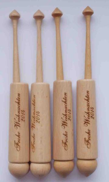 Hülsenklöppel "Frohe Weihnachten 2014" ca 13,2 cm "Weigel"