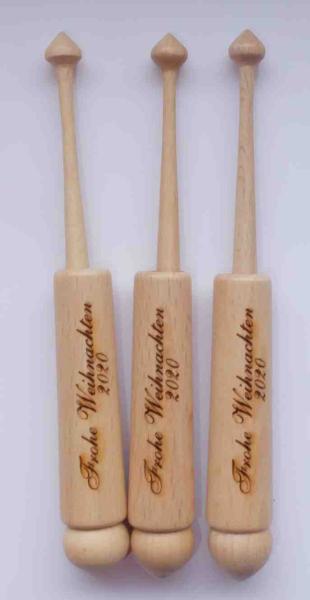 Hülsenklöppel "Frohe Weihnachten 2020" ca 13,2 cm "Weigel"