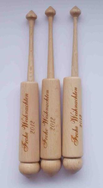 Hülsenklöppel "Frohe Weihnachten 2012" ca 13,2 cm "Weigel"