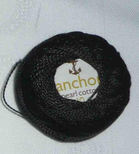Anchor Perlgarn 10 Gramm schwarz