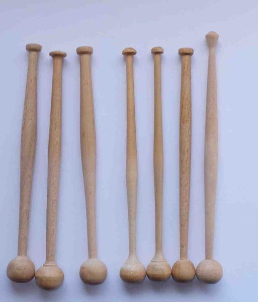 Set 10 Stäbe für Hülsenklöppel