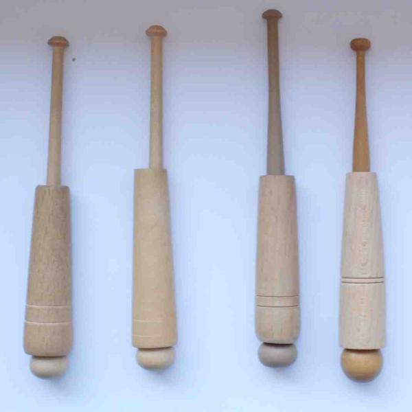 Set 4 Hülsenklöppel ca 12,8 cm lang