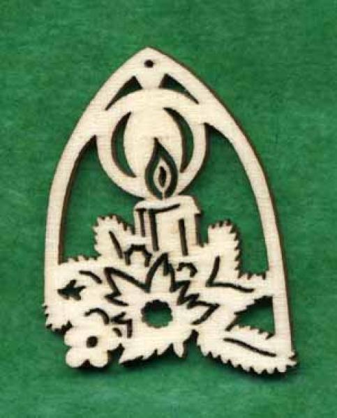 Klöppeleinhänger Kerze im Bügel