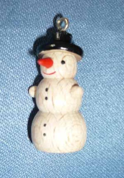 Klöppeleinhänger Schneemann natur