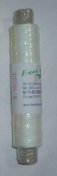 Frank´s Cotton - Thread 20/3 White-Warm G01-02 (2. Choice)