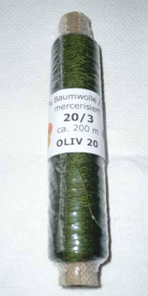 Frank´s Baumwoll - Garn 20/3 Oliv 20