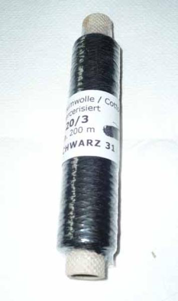 Frank´s Cotton - Thread 20/3 black 31