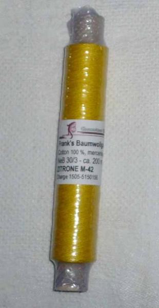 Frank´s Cotton - Thread 30/3 Zitrone 42