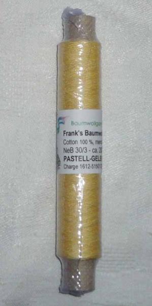 Frank´s Cotton - Thread 30/3 yellow 50
