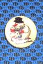 Set 10 buttons "snowman on sled" 15 mm