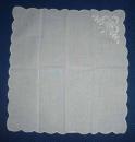 Taschentuch 24,5 cm x 24,5 cm fein gebogener Rand