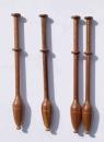 Zierliche flandrische Klöppel ca 9,6 cm lang Palisander