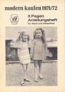 3 Pagen Anleitungsheft 1971/1972
