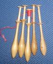 Set 5 Danish bobbins 10,3 cm