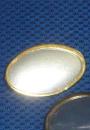 Brosche oval gold ohne Glas 4,2 x 2,6 cm