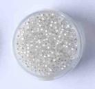 Rocailles 2,6 mm 17 gramm Silbereinzug cristall matt - Prachthob