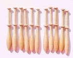 Set 10 Klöppel ca 10 cm lang helles Holz
