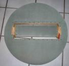 Dänisches Klöppelbrett mit Rolle - rund grün