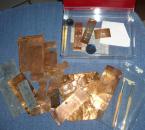 Set alte Kupfer Monogrammschablonen plus Zubehör