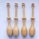 Set 4 Le Puy Klöppel ca 10 cm lang Palmholz